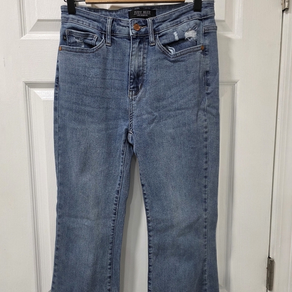 Judy Blue High Rise Slim Bootcut Jeans with Slit Hem - Size 7/28 - Picture 4 of 8